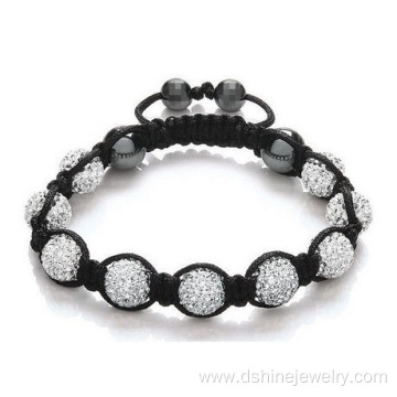 Colorful Shamballa Beads Wholesale Bracelet Weaved Design